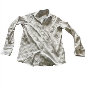Grey and White Checkered MICHAEL Michael Kors Button Down Shirt
